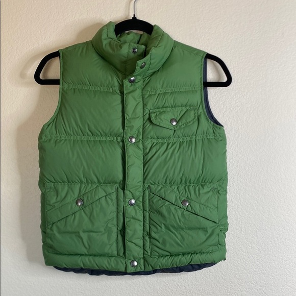 Lands End puffer vest green kids size 8/small unisex EUC - Picture 1 of 6